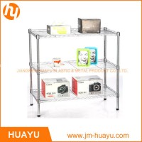 Powder Coated /Chrome 3 Tier Homeware Steel Wire Shelving Storage Rack