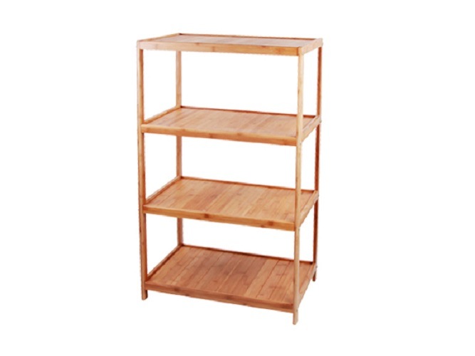 Bamboo 4-Layers Shelf Storage Rack Image1