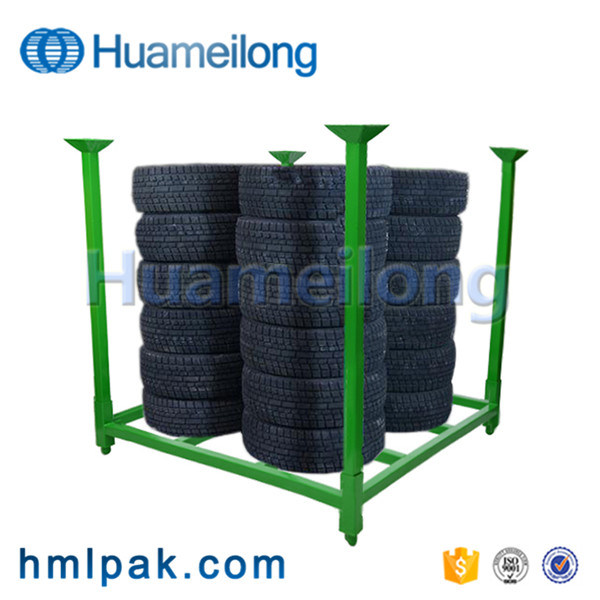 Warehouse Stacking Cheap Steel Powder Coating Zinc Tire Storage Rack Image1