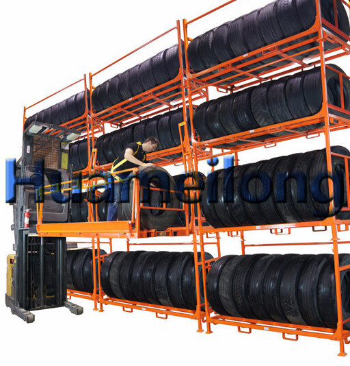 Warehouse Colourful Foldable Storage Tire Rack Image1