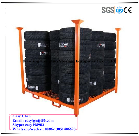 Stacking Tyre Racking with Wire Mesh for Light Truck Tires Image1