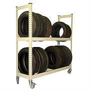 Mobile Adjusted Auto Tyre Racks Image1