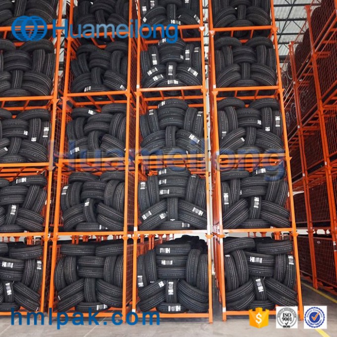 Industrial China Heavy Duty Metal Mobile Detachable Folding Tires Racking Image1