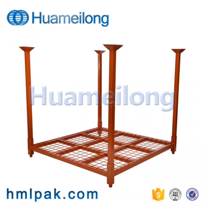 China Heavy Duty Folding Powder Coating Tyre Rack with Forklift Image1
