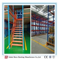 China Best Selling Powder-Coating and Heavy Duty Mezzanine Racking 500kgs Per Square