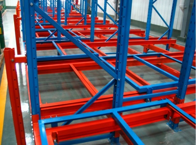 Warehouse Heavy Duty Gravity Storage Push Back Racking Image1