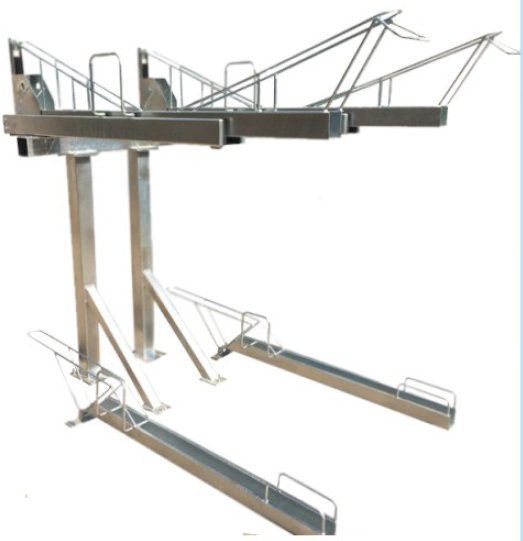 New Design Two-Double Outdoor Black Parking Bike Rack Image1