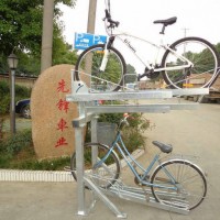 Two-Tier Double Deck Outdoor Hot-Dipped Galvanised Parking Bike Rack