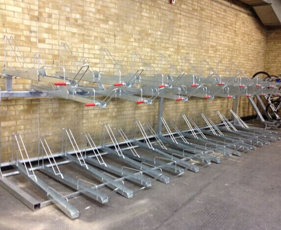 Two Tier Double Decker Cycle Parking Rack Image1