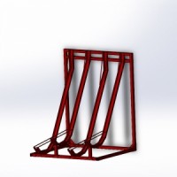 New Design Semi-Vertical Outdoor Hot-Dipped Galvanised Parking Bike Rack PV00055
