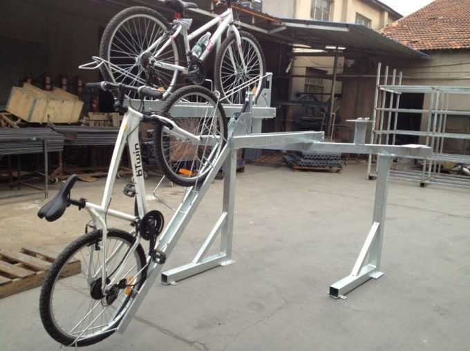 Two-Double Outdoor Hot-Dipped Galvanised Parking Bike Rack PV00020 Image1