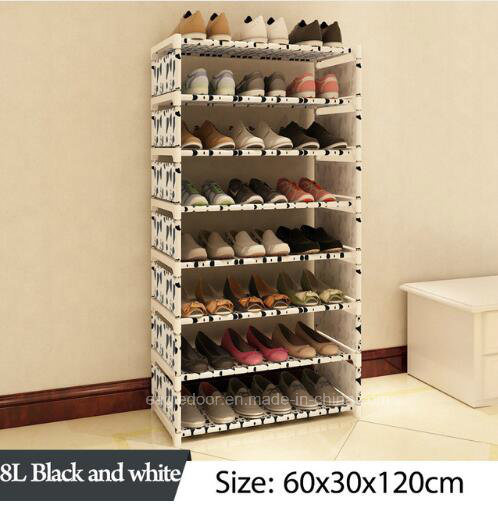 Shoe Cabinet Shoes Racks Storage Large Capacity Home Furniture DIY Simple Portable Shoe Rack (FS-06P Image1