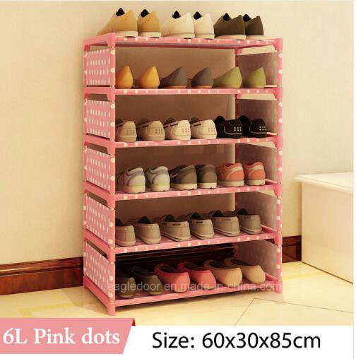 Shoe Cabinet Shoes Racks Storage Large Capacity Home Furniture DIY Simple Portable Shoe Rack (FS-06L Image1
