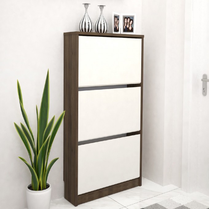 Hot Sale Home Furniture Shoe Cabinet Wood Modern Shoe Rack Living Room Image1