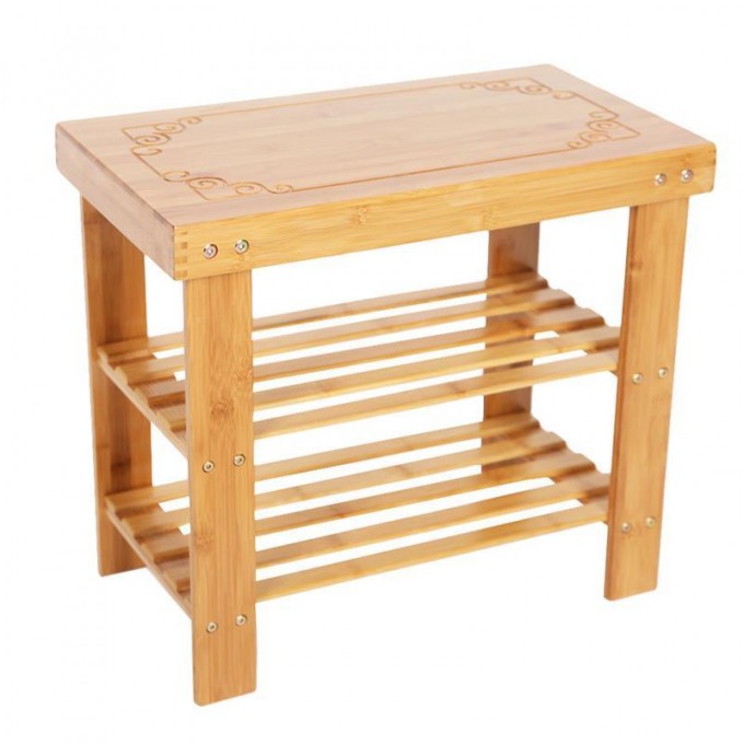 Tier Shoe Rack Natural Bamboo Shoe Rack Shoe Organizer Rack Image1