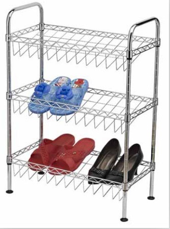 Modern Furniture DIY Knock Down Adjustable Metal Wire Shoe Rack Image1