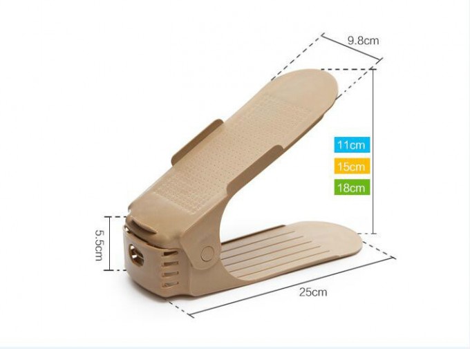 Creative Adjustable Colorful Plastic Shoe Rack Image1