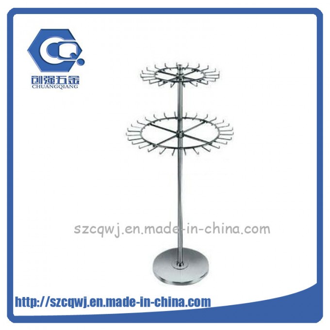 Metal Free Stand Rotating Shoe Bag Hat Display Rack for Retail Store Image1