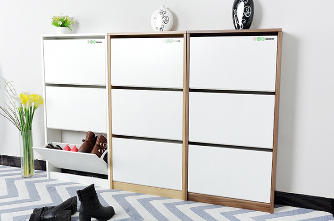 Hot Sale Shoe Cabinet Wood, Modern Shoe Rack for Living Room Image1