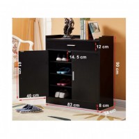 Large Wood Shoe Cabi