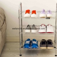 Adjustable Chrome DIY Modern Shoe Shelf Rack (CJ-C1111)