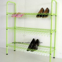 Cheap Powder Coating 3 Tier DIY Metal Storage Shoe Rack