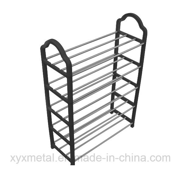 Amazon Sales Portable Knocked Down 5 Levels Metal Shoe Rack Image1