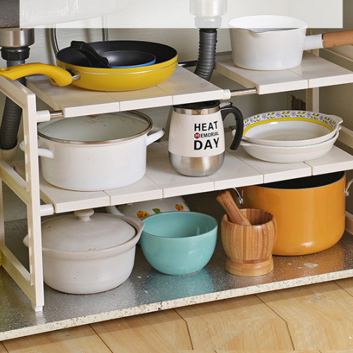 Plastic Kitchen Rack Shelf, Assembly Shelves Under Sink Shoe Storage Shoe Rack Shoe Cabinet Jbs-1802 Image1