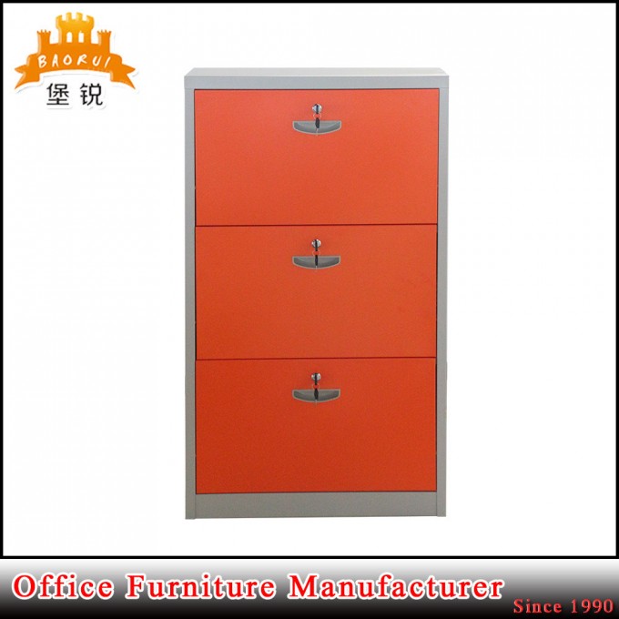 Cheap Price Colorful Iron 3 Drawers Shoe Rack Image1
