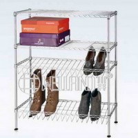 Adjustable 4 Shelves DIY Modern Special Design Steel Shoe Rack