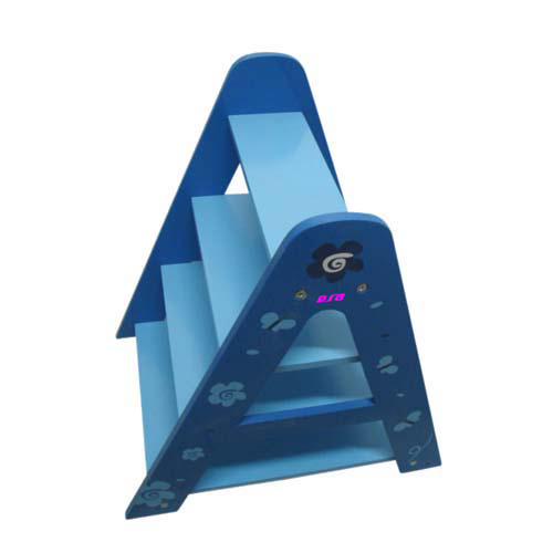 Wooden 4 Pair Blue Shoes Display Rack (WJ278087) Image1
