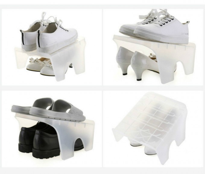 Newest Design Plastic Modern Shoe Rack for Pair Shoes Image1