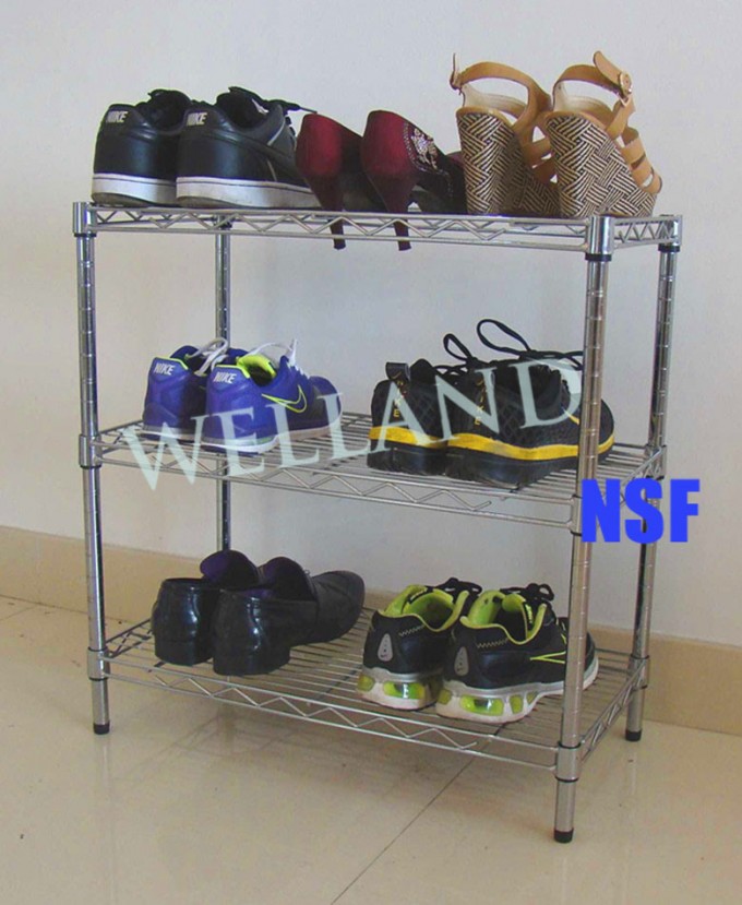 Adjustable Steel Chrome Shoes Rack (LD503050C3C) Image1