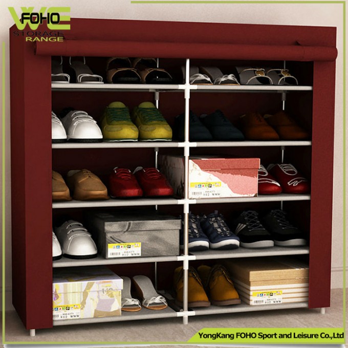 Standing Fabric Multifunction Large Multilayer Storage Shoe Rack Image1