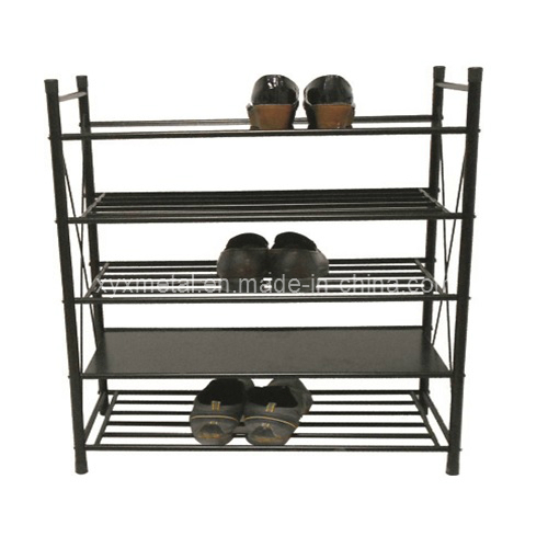 5 Tiers Heavy Duty Shoes Steel Stand Cabinet Metal Shoe Rack Image1