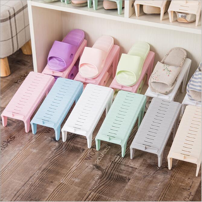 Eco-Friendly PP Plastic Double Layer Shoe Rack Image1