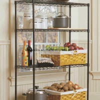 Coffee Coated Adjustable 4 Tier Home Wire Shelving Rack 14"Dx36"Wx54"H