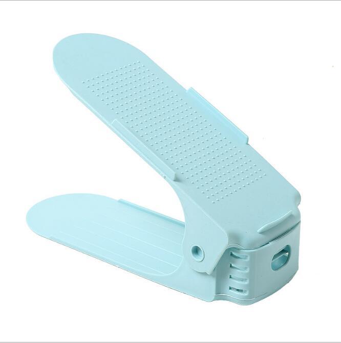 New Arrival One-Piece Plastic Adjustable Shoe Rack Image1