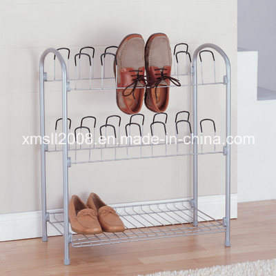 Wire Shoe Rack with 12 Pairs Shoe Rack Bottom up Shelf with CE (G-SR03) Image1