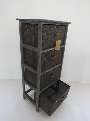 Wooden Racks with 4 Layers Baskets, Home Wooden Furniture Image1