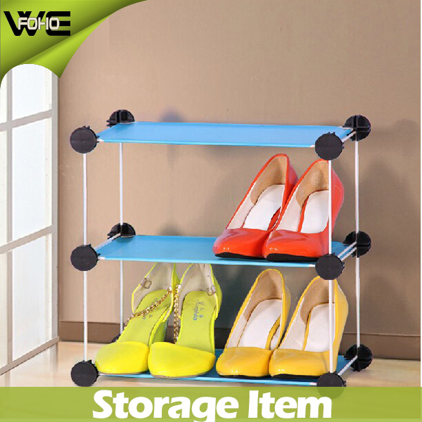 Plastic Shoe Cabinet Folding Fashion Waterproof Shoe Rack Image1