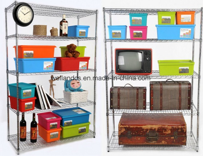 Space Saving 6 Shelves Adjustable NSF Heavy Duty Chrome Wire Metal Home Storage Rack Image1