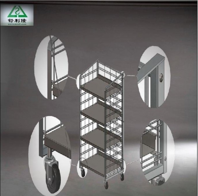 Steel Shoe Stand Rack for Display with Wheels (SLL-D030) Image1