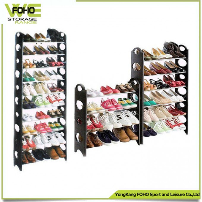 Home Organizers Holders Removable Cheap 2 Layer Black Imple Designs Shoe Storage Rack Image1