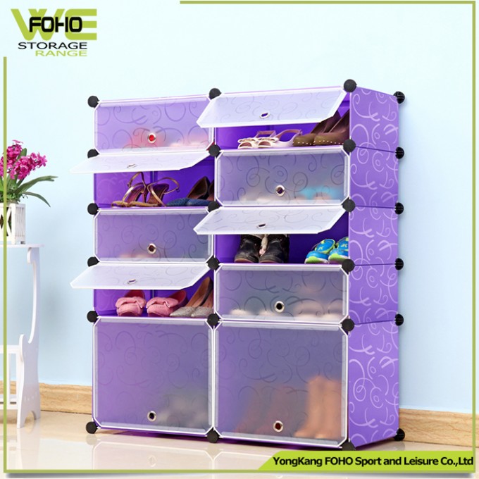 DIY Storage Stackable Covered Plastic Custom Shoe Racks for Home Image1