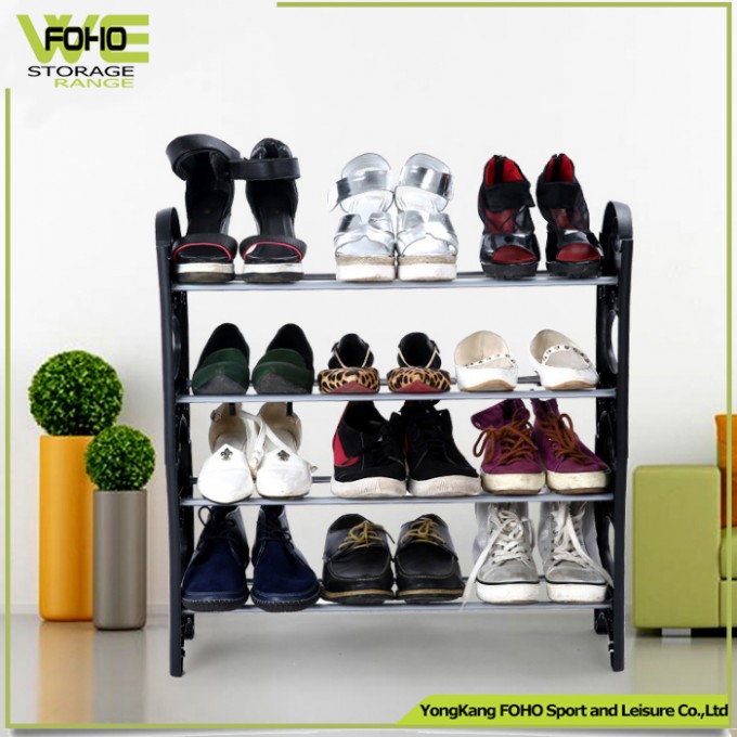 Shoe Rack Organizer Cheap Portable Standard 4-Tier Floor Standing Shoe Storage Rack Image1