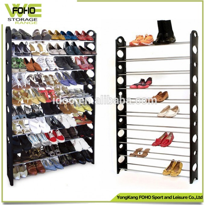 Shoe Rack Simple Designs Removable Folding Wholesale 10 Tiers Standard Size Shoe Rack Image1