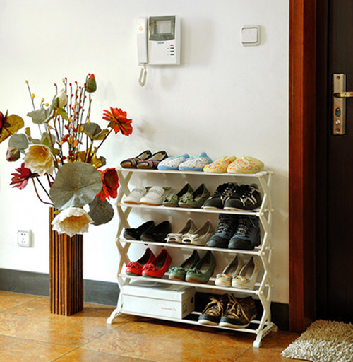 Bedroom Furniture Shelf Rack Shoe Rack Design (BDS-033) Image1
