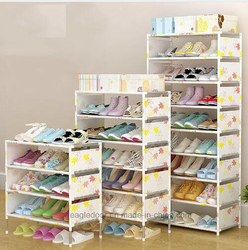 Shoe Cabinet Shoes Racks Storage Large Capacity Home Furniture DIY Simple Portable Shoe Rack (FS-10) Image1