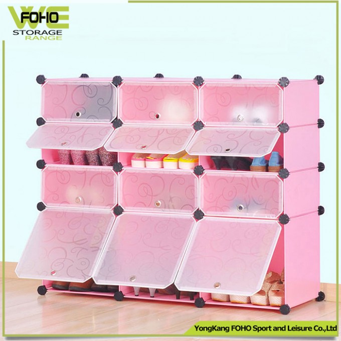 Kids Shoe Rack Plastic Eco-Friendly Collapsible Custom Cheap Shoe Rack with Cover Image1